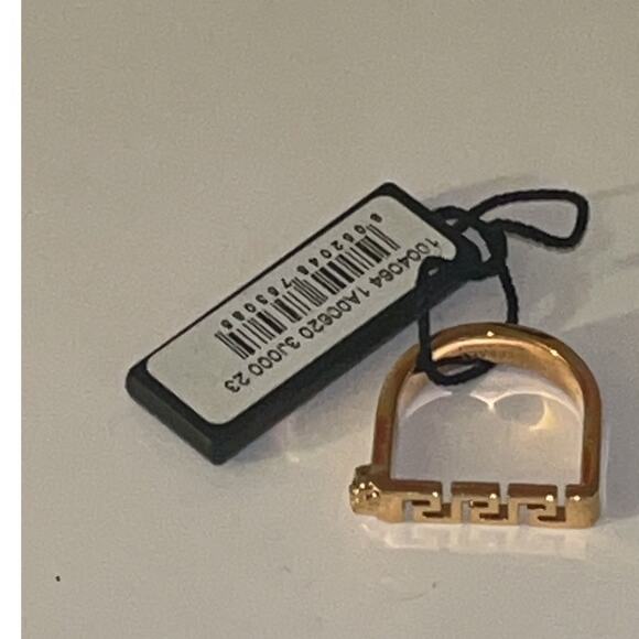 Versace Greca Bar Ring - Gold Tone - Size 10.5 - NEW - Picture 4 of 11